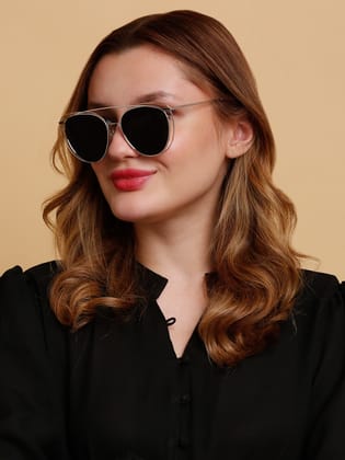 SUNNIES Large Full Frame Metal Butterfly Solid Polarized Women Sunglasses-SNS-11716-C201
