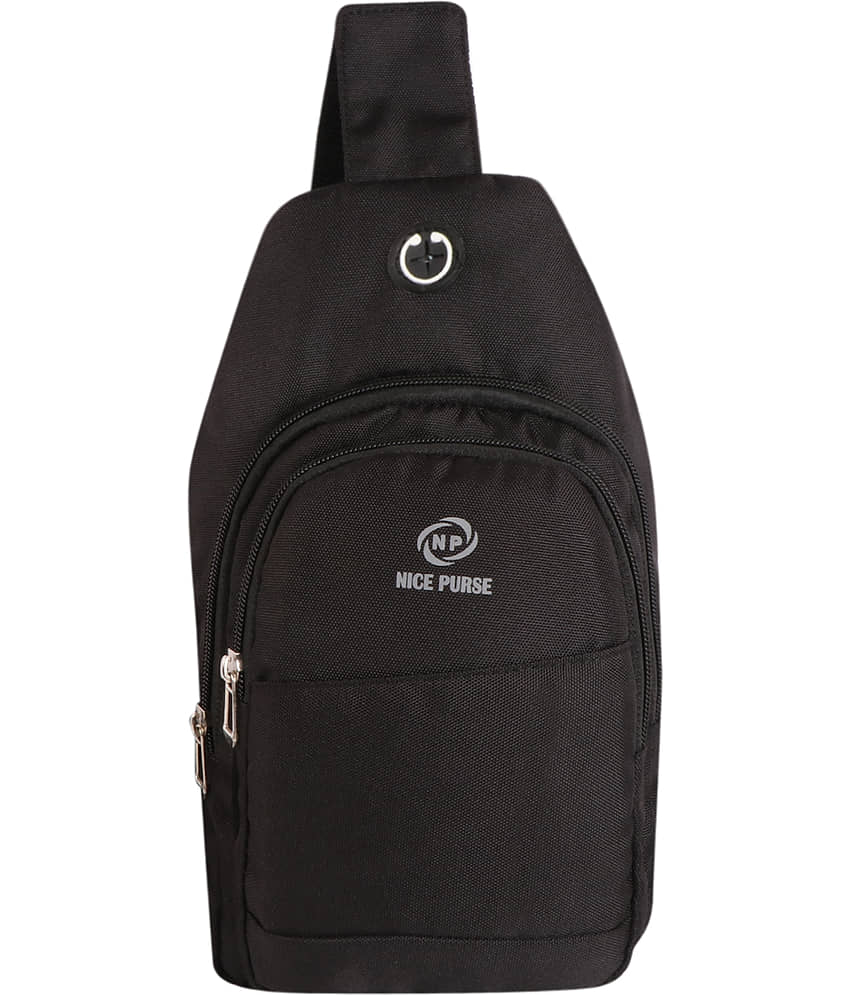 Nice Purse Black Solid Messenger Bag