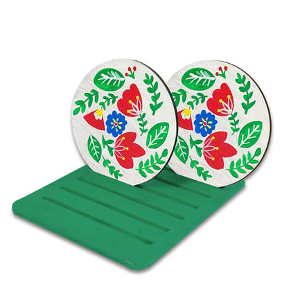 Scandinavian Art on Round Coasters with Stand DIY Kit by Penkraft