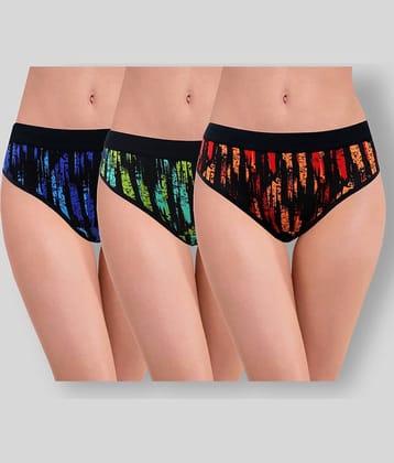 RC. ROYAL CLASS Pack of 3 Cotton Printed Women's Hipsters ( Multi Color )
