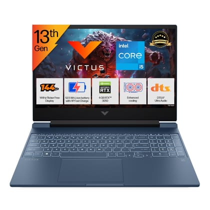 HP Smartchoice Victus, 13th Gen Intel Core i5-13420H, 4GB RTX 3050, 16GB DDR4(Upgradeable) 512GB SSD, 144Hz, 300nits, FHD, 15.6/39.6cm, Win11, Office24, Blue, 2.29kg, fa2190/fa2191tx Gaming Laptop