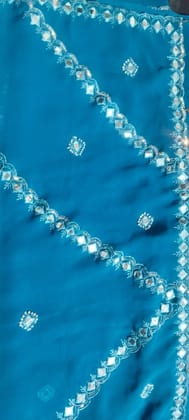 Intricate Embroidery Work Saree