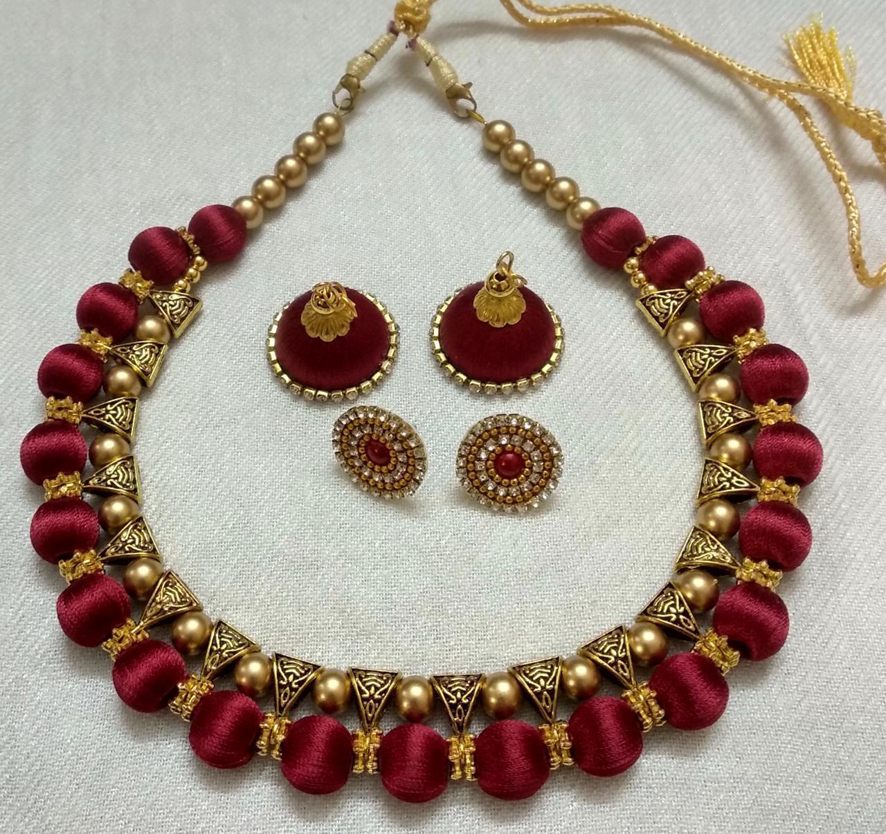 Royal Silk Thread Jewelry Set