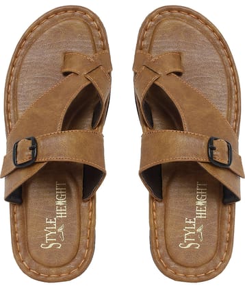 Style Height Tan Flip Flops