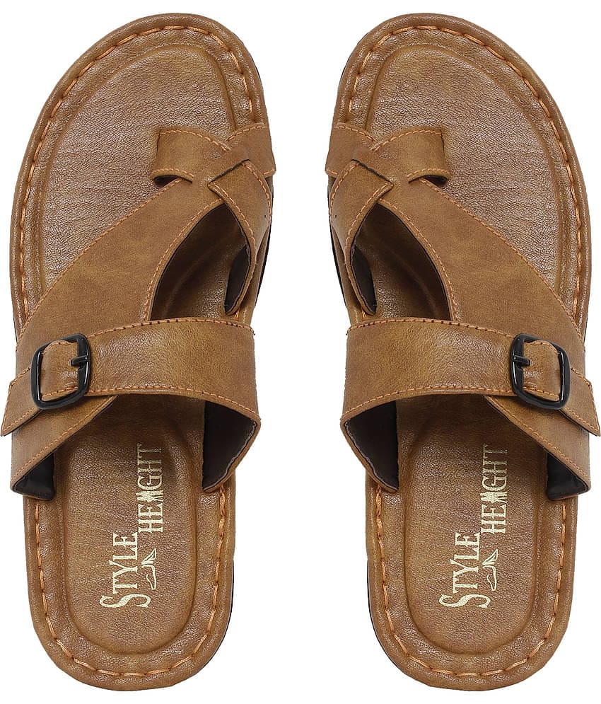Style Height Tan Flip Flops