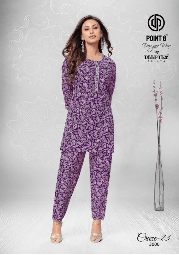 Craze 23 Deeptex Prints Co Ord Set