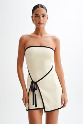Ribbed Charm Dress-XXS