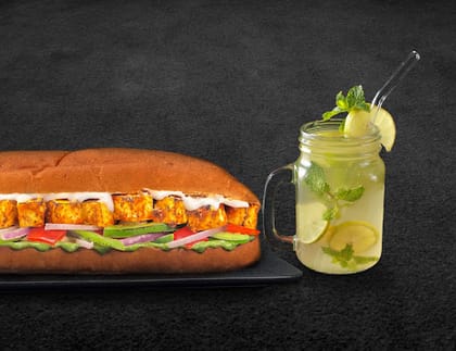 Tandoori Paneer Sub-Sandwich + Lemonade
