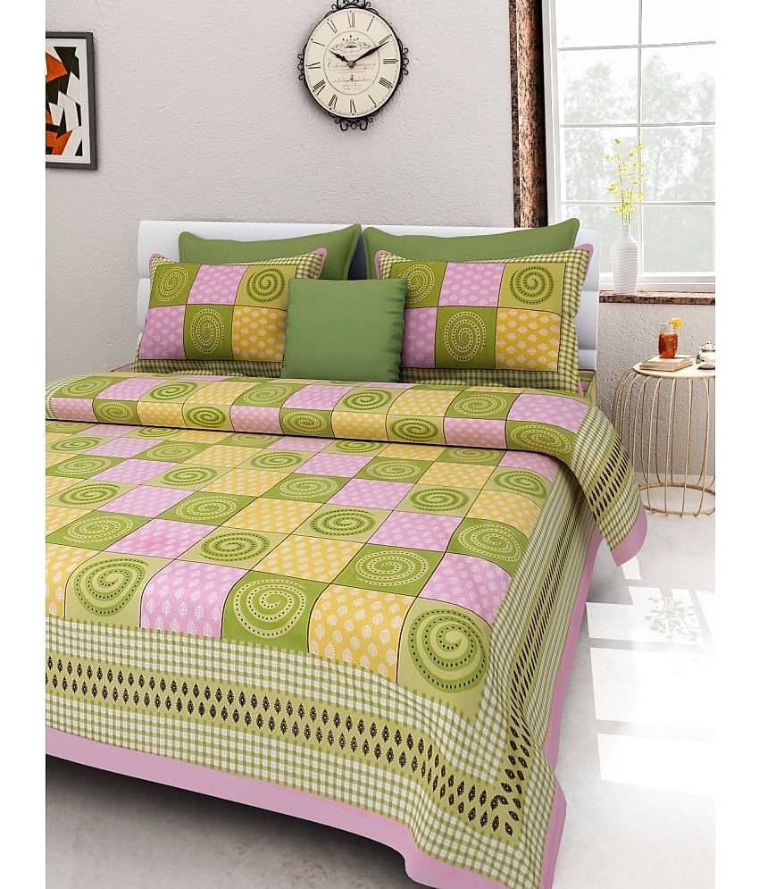 Bombay Spreads Cotton King Bedsheet ( Multicolor )
