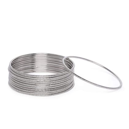 Traditional Oxidised Silver Bangles Set of 12pcs
