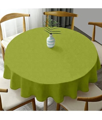 Oasis Hometex Solid Cotton 6 Seater Round Table Cover ( 152 x 152 ) cm Pack of 1 Green