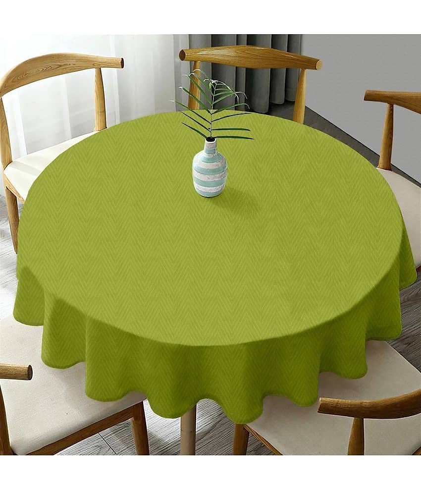 Oasis Hometex Solid Cotton 6 Seater Round Table Cover ( 152 x 152 ) cm Pack of 1 Green