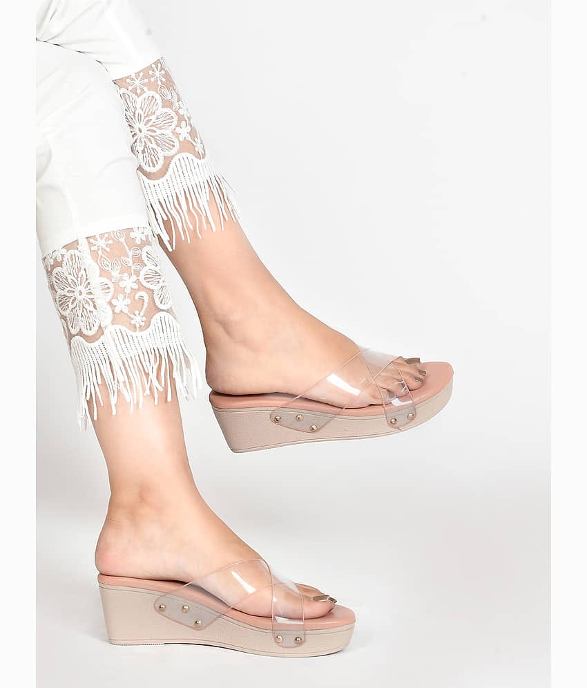 JM Looks Peach Women's Sandal Heels