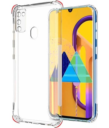 Case Vault Covers - Transparent Silicon Silicon Soft cases Compatible For Samsung Galaxy M21 2021 ( Pack of 1 )