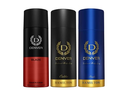 Denver Pack of 3 Deos (Blaze + Caliber + Pride) - 150ml Each Denver Pack of 3 Deos (Blaze + Caliber + Pride) - 150ml Each