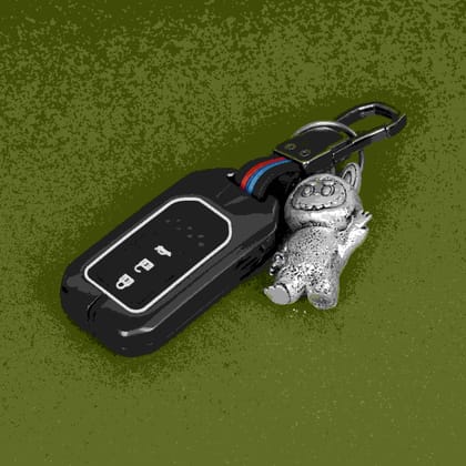 Elegant Labubu Silver-Plated 3D Keychain Elegant Labubu Silver-Plated 3D Keychain