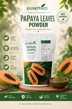 Swasth Arogya Papaya Leaves Powder - 1 Pack Of Papaya Leaves Powder (100g)