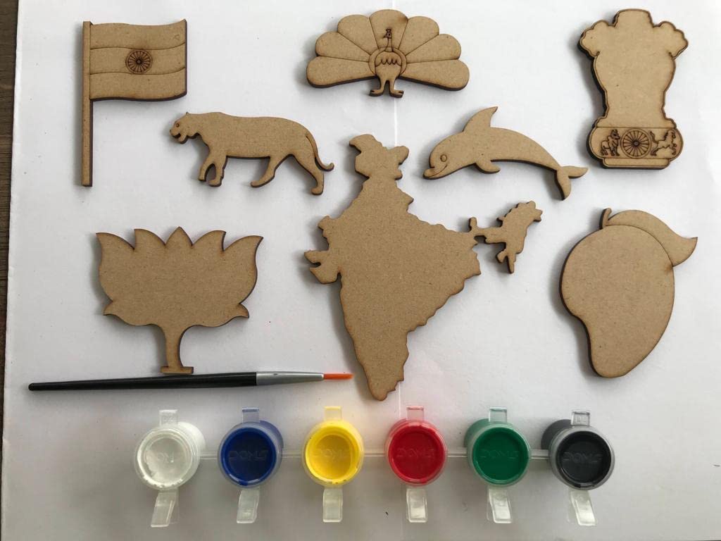 National Symbol of India for Kids,Early Learning Material for Preschool,Wooden Toys,Educational Toy,Learning kit,Colouring kit,Independence Day Activity for Kids,15th August Activity - Toys and Games | Buy online on ZillyBuy