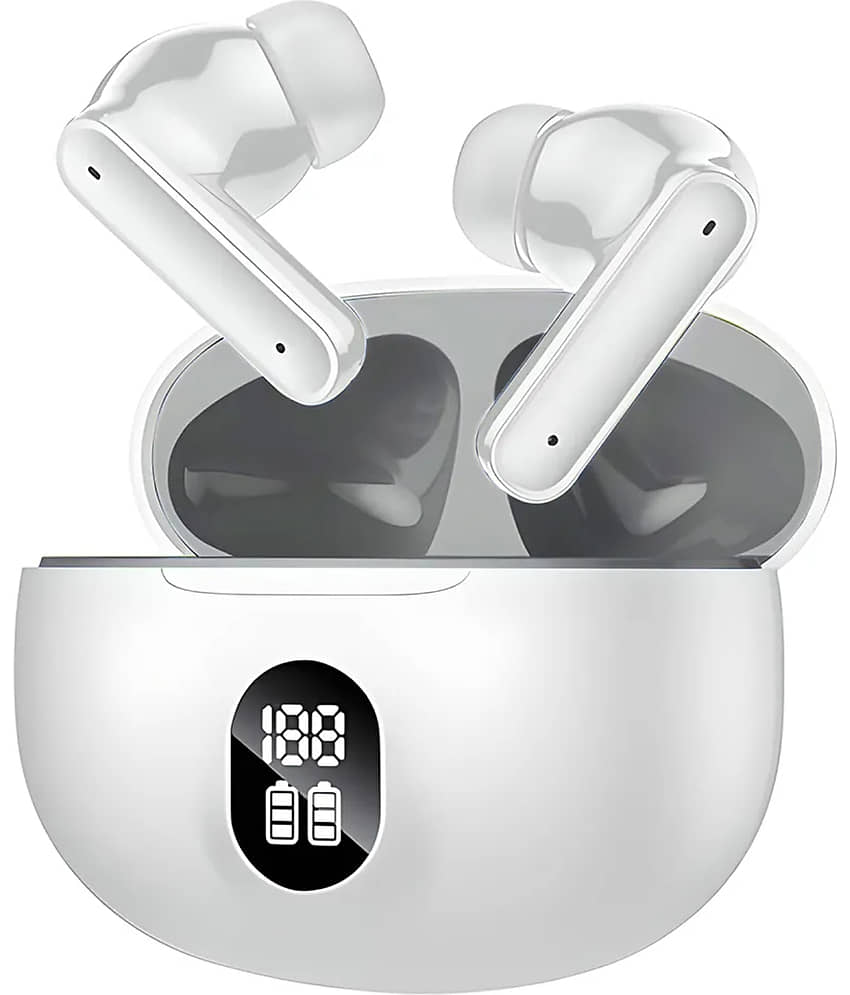 VEhop YO YO PODS Bluetooth True Wireless (TWS) In Ear 36 Hours Playback Low Latency,Powerfull bass IPX4(Splash & Sweat Proof) White
