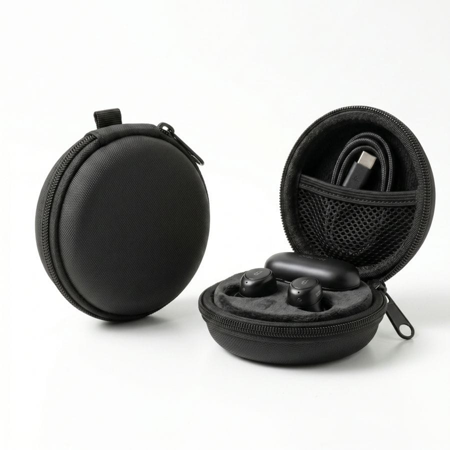 Hard Shell EVA Carrying Case for Earphones and Cables