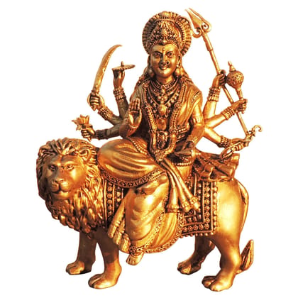 Brass Durga Mata Idol – Maa Durga Brass God Statue for Home Mandir, Height : 7 Inch (BSMAS1732 J)