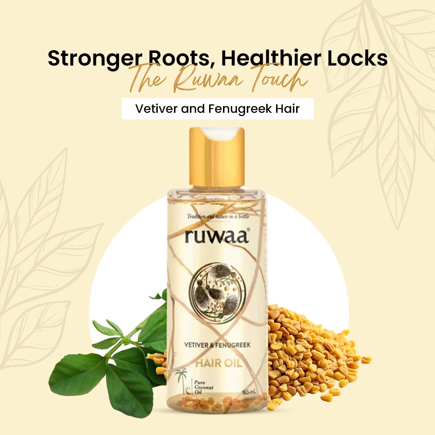 ruwaa Vetiver & Fenugreek Hair Oil