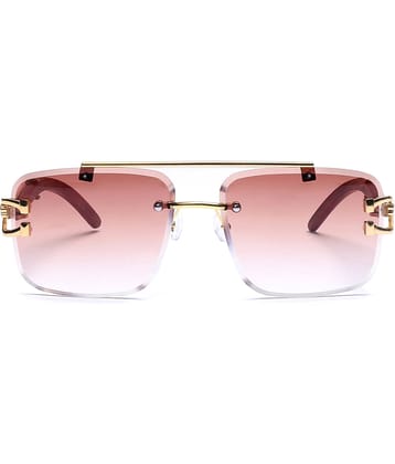 Hexxa Brown Oversized Sunglasses ( Pack of 1 )