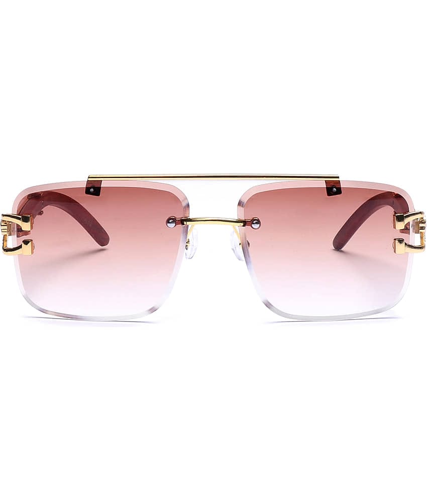 Hexxa Brown Oversized Sunglasses ( Pack of 1 )