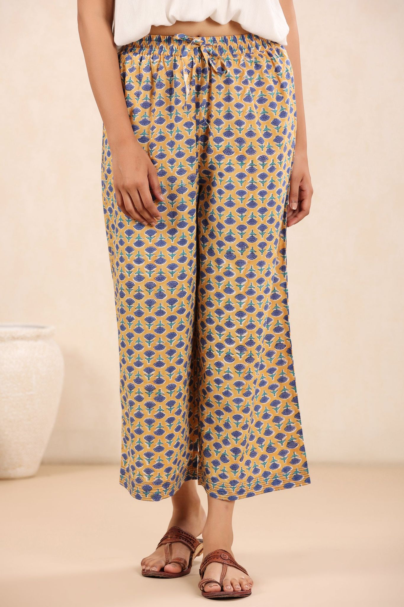 Maheen Riza Booti Cotton Palazzo-XXL
