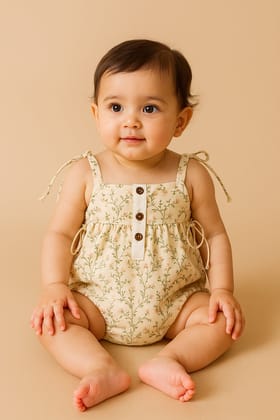 Baby Girl Onesie - Floral Print-0-3 months