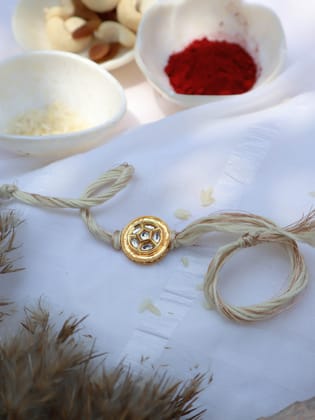 Rishi Kundan Rakhi-Green