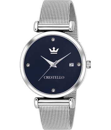 Crestello - Silver Metal Analog Womens Watch