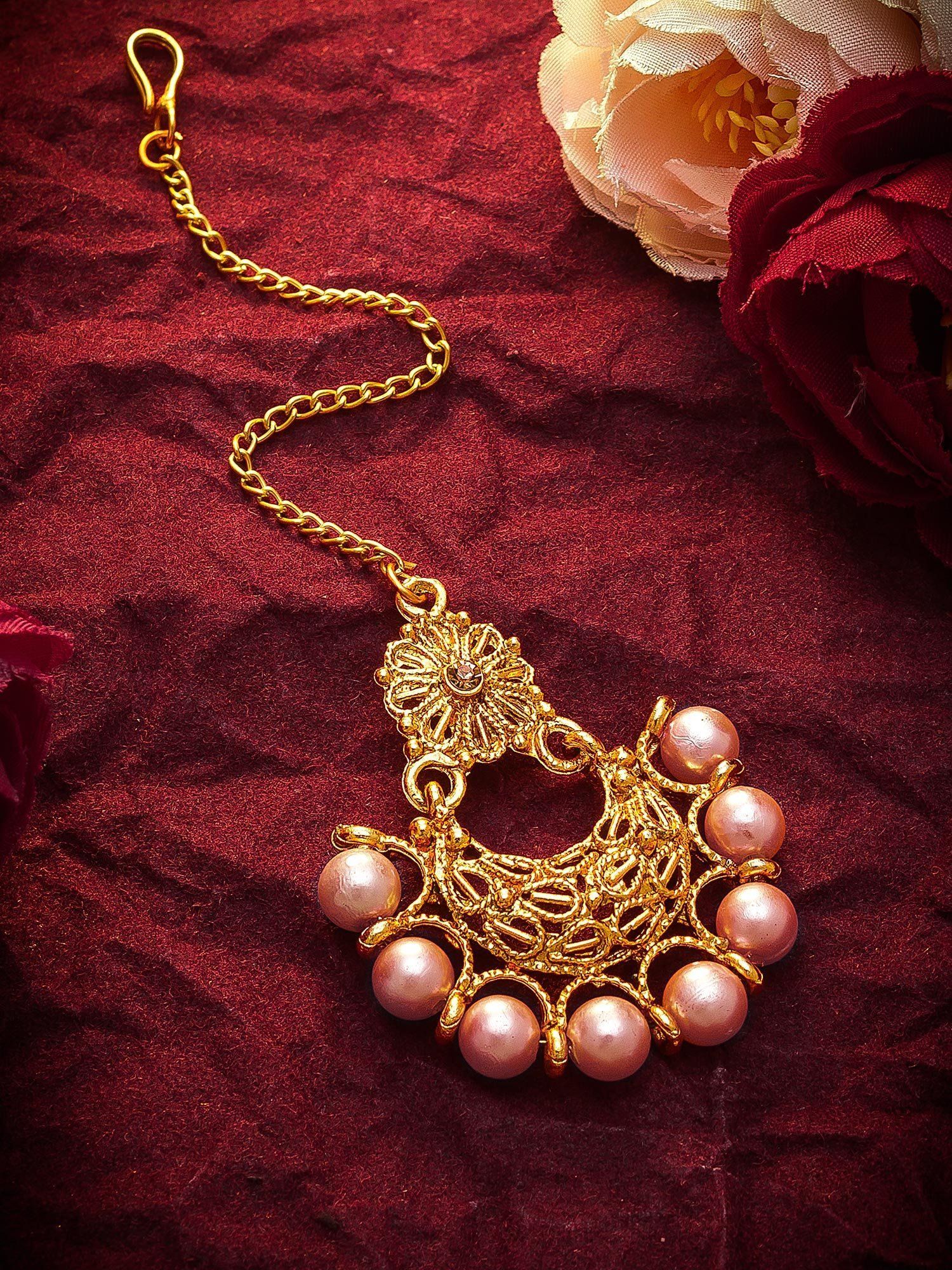 Morison Multi-Color Stone Mangtikka Vibrant Hues for a Festive Look