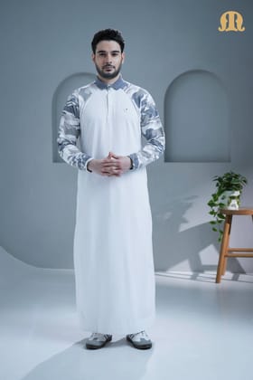 Ordu White Knitted Thobe For Men-S