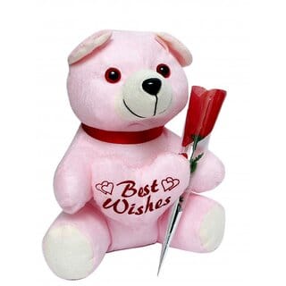 Teddy With Flower For Loved One