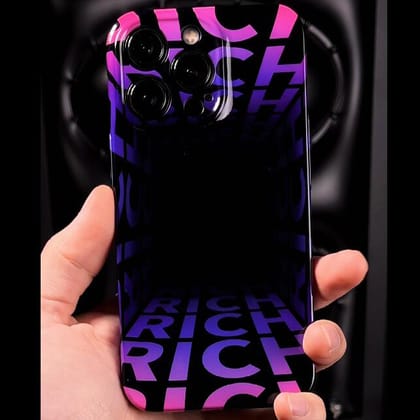 iPhone 14 Series 3D Cool Creative Infinite Black Hole Case With Camera CutOut-iPhone 14 / Purple & Pink