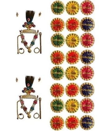 Lootnixx Laddu Gopal Dress Only For (Size 0 No ) 24 Pc Poshak 2 Mukut Set Dress