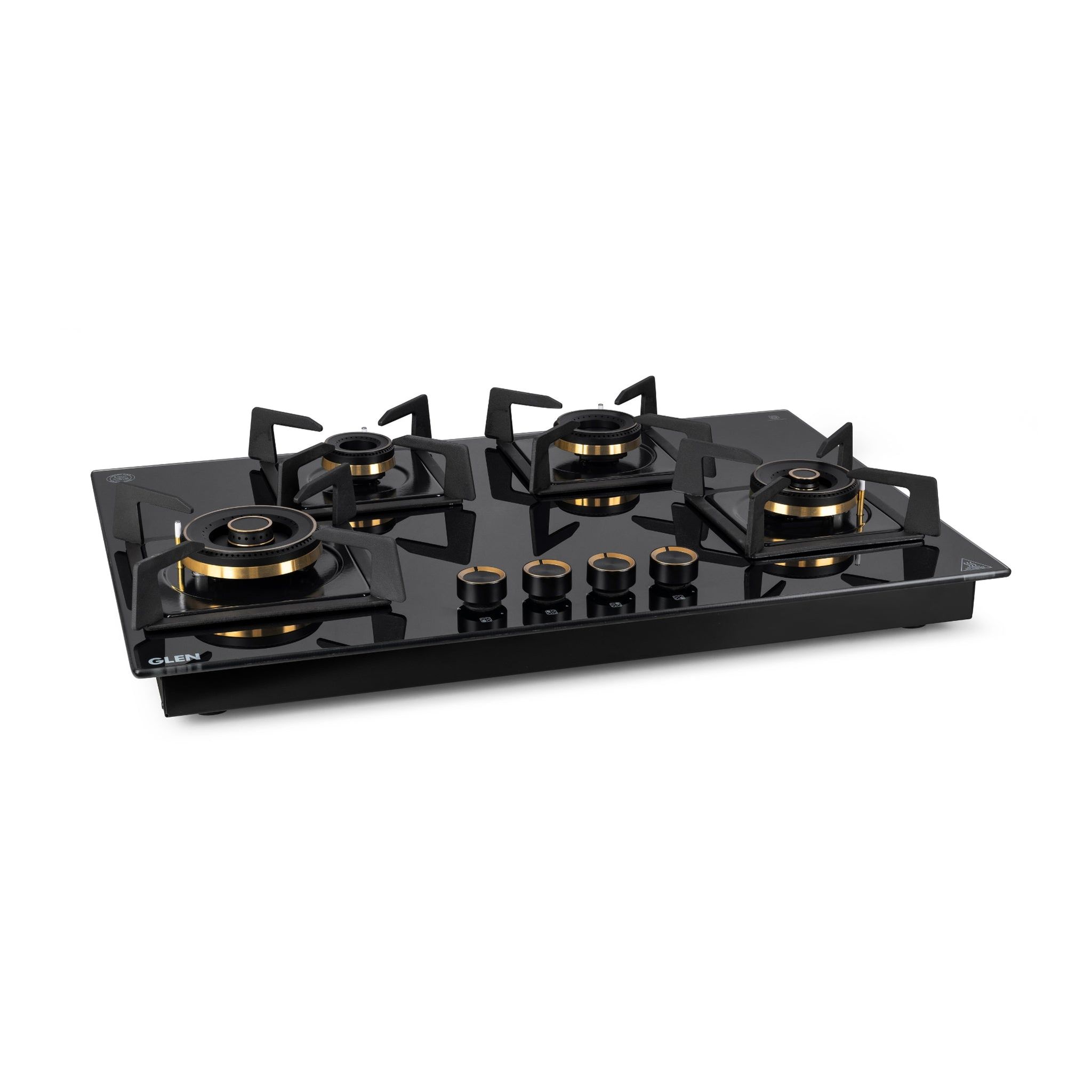 4 Burner DFVS Glass Hob with 2 Triple Ring Total Brass Burners Auto Ignition (BH1074DFTHT2TR77)