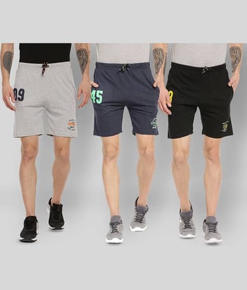 Ardeur - Multi Cotton Blend Men's Shorts ( Pack of 3 )