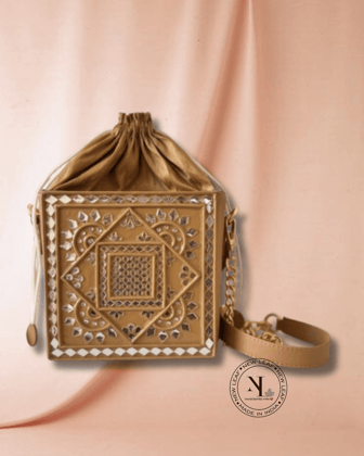 Mocha Mousse Lippan Art Potli Sling Bag