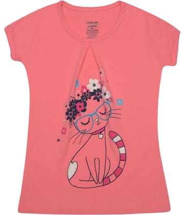 Dollar Champion Kidswear Pack of 1 Girls Cotton T-Shirt ( Multicolor )