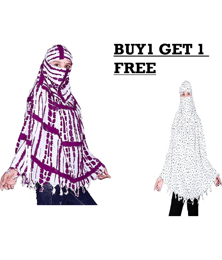 saiswar White Cotton Women's Dupatta - ( Pack of 2 )