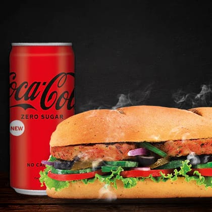 Aloo Patty Sandwich (15cm) + Coke(Save 31%)