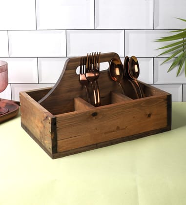 NATURALLYOURS WOODENWARES - SODA CADDY ( L-32 X W-20 X H-16.5 CM )