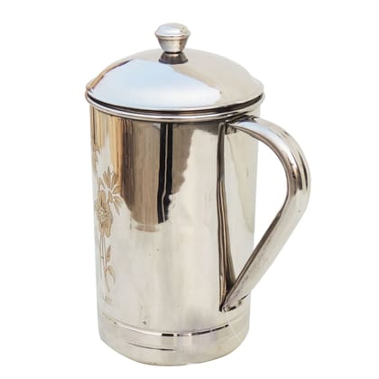 SS Dolphin Laser Stainless Steel Jug 2 Liter Designer Pitcher (SMAS077 B)