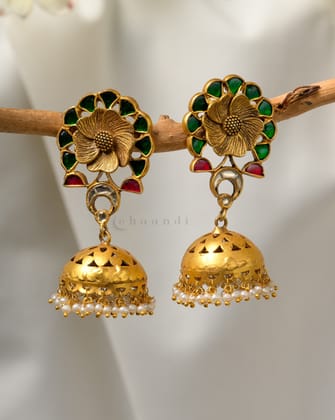 Gold Polish Silver Earrings CHE1704