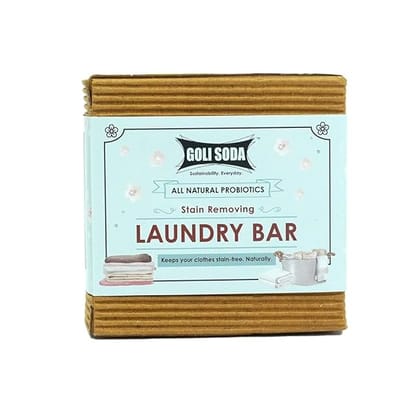 Goli Soda All Natural Probiotics Stain Removing Laundry Bar - 90 Gms (Pack Of 2)
