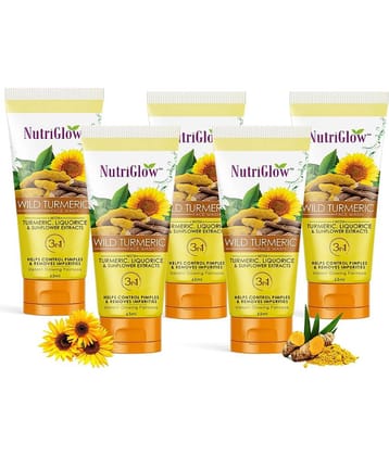 Nutriglow Wild Turmeric Face Wash 65ml Each (Pack of 5)