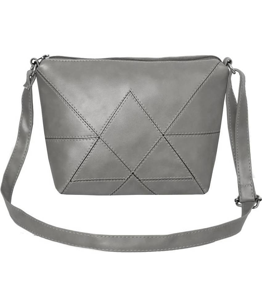 Leather Land Sling Bag P.U. Set of 1 ( Gray )