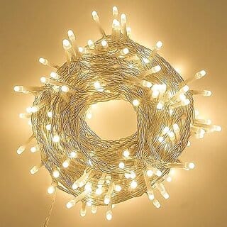 Daybetter 15 Meter LED String Lights  30 LEDs, Warm White, Decorative Pixel/Rice Light for Diwali, Christmas, Home Decor